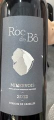Roc de Bô Minervois 2012 酒標
